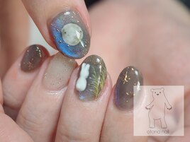 中秋の名月 お月様ネイル