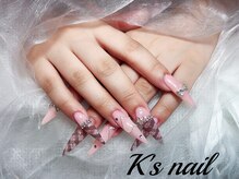 ケイズネイル 八王子(K's Nail Salon)/千鳥格子/ハート/リボン