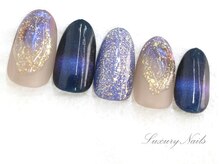 ラグジュアリーネイルズ オオミヤ(Luxury Nails Omiya)/マグネット*ブルーネイル