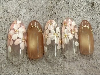 NEW春☆手描き桜ネイル