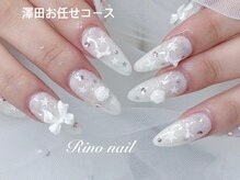 リノ ネイル(Rino nail)/夏のホワイトネイル　70807