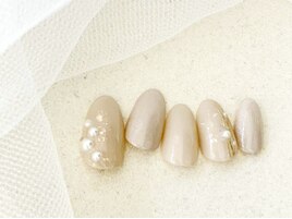 パール/シアーベージュ/美肌nail