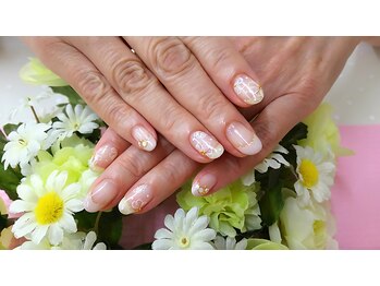 プルミエ ネイル(Premier Nail)/ヌーディーフラワーネイル