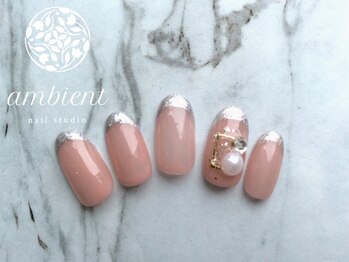 ネイルスタジオ アンビエント 表町店(Nail Studio ambient)/ラメフレンチ ゴージャス