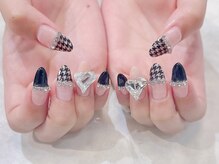 ラルネイル 大宮(Lull. nail)/＃千鳥柄＃フレンチガーリー