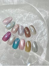 ルルミーナ(Lulu Mina)/マグネット×オーロラmixネイル