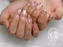エアフォルクギンザ 横浜店(ERFOLG GINZA)/上品なガラスフレンチネイル♪