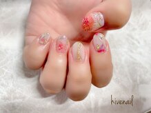 ハイブネイル(Hive nail)/和柄ショートネイル