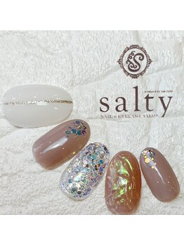 ネイルアンドアイラッシュサロン ソルティ 寺田町(salty)/きらきらネイル