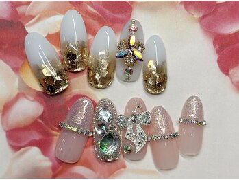 アン ジョーヌドラゴ/【自爪ネイル】大人キラキラ