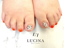 ネイルスタジオ ルキナ(LUCINA)/c-375 フットレオパードネイル