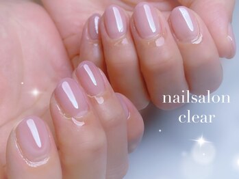 クリアー(clear)の写真/メニューは全てオフ、フィルイン込み!美しい艶カラー。フォルムにこだわったシンプル・オフィスネイルに