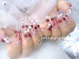 ロングネイル　さくらんぼ