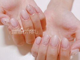水彩風フラワーネイル