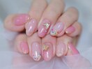 ¥11980　春ネイル　押し花ネイル