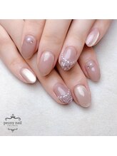 ピオニーネイル(peony nail)/秋めくツイード
