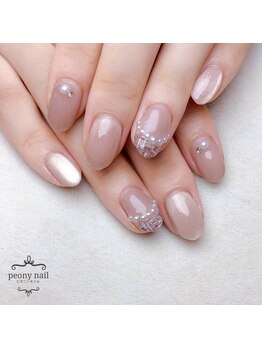 ピオニーネイル(peony nail)/秋めくツイード