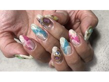 リベロネイル(Libero Nail)/ド派手大理石☆☆