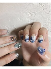 絵画ネイル