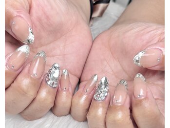 トラストネイル 佐野店(TRUST Nail)/お呼ばれネイル☆ガラスフレンチ