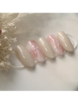 シャンス(chance)/いちごミルク風天然石