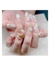 リバティー(liberty)/手描きフラワーネイル