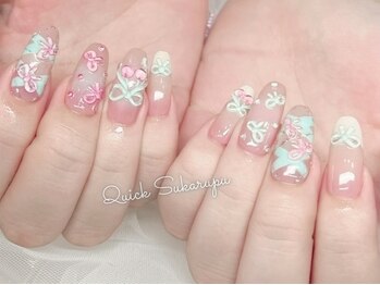 ガーリーフレンチネイル