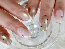 ネイルサロンアンドスクール バニラ(nailsalon&school VANILLA)/レース×ドット