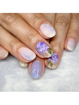 アンド アール(and.R)/梅雨ネイル