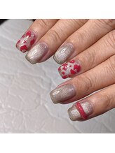 シュシュ(Chou chou)/ピンクのレオパードネイル