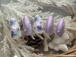 紫陽花ネイル