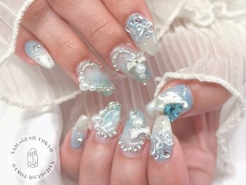 ネイルズガッシュ 溝の口店(NAILs GUSH)/キラキラ/ガーリー/リボン