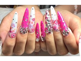 ～華やかスカルプネイル～