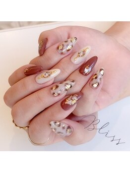 ブリス(Bliss produced by syisyu)/レオパード ボルドーネイル