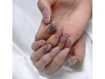 バベル 新町店(Babel)/ピンクネイル　¥8000＋追加