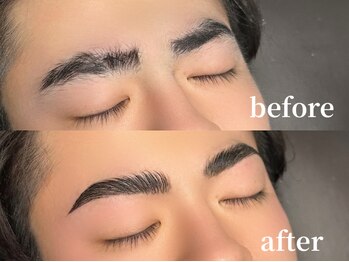 エムズアイブロウ 難波店(M’sアイブロウ)/メンズHBL☆before→After #眉毛