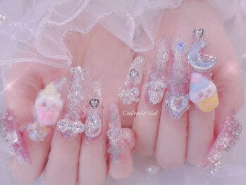 シンデレラネイル(CINDERELLA NAIL)/【チップ長さだしネイル】
