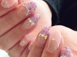 カラフルツイードネイル