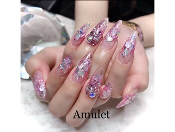 アミュレット(AMULET)/シェル埋め込み×ピンクラメ