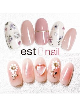 エストラッシュアンドネイル 銀座店(est lash&nail)の写真/お仕事柄爪を長く出来ない方/丸爪/ちび爪の方におすすめ♪短い爪でも可愛いデザインを豊富にご用意☆