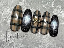 落書き風インクでチェック柄！