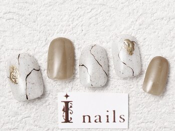 アイネイルズ 梅田店(I nails)/ラインゴールドニュアンス￥7700