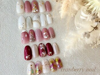 クランベリーネイル 代官山 恵比寿(cranberry nail)/クリスマスデザイン