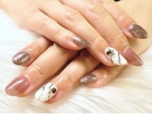 はあとねいる 宇都宮御幸ヶ原店/【通常】大理石風ネイル