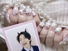 リンドネイル バイ モカ アンド ララ(Lind nail by moca and LaLa)/【mio】ガーリー/推しネイル