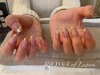 リオッサ オブ ラグーン(RIOSSA of Lagoon)/ミラーネイル×フレンチネイル