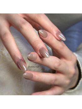 Mネイル 伏見店/【MAEDA】ホワイトミラーネイル