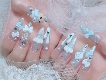 コビハムちゃんフリルネイル