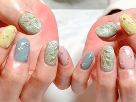 ☆ミラーフラワーネイル☆