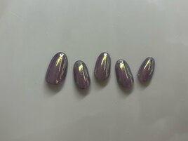 ハート×ミラーネイル